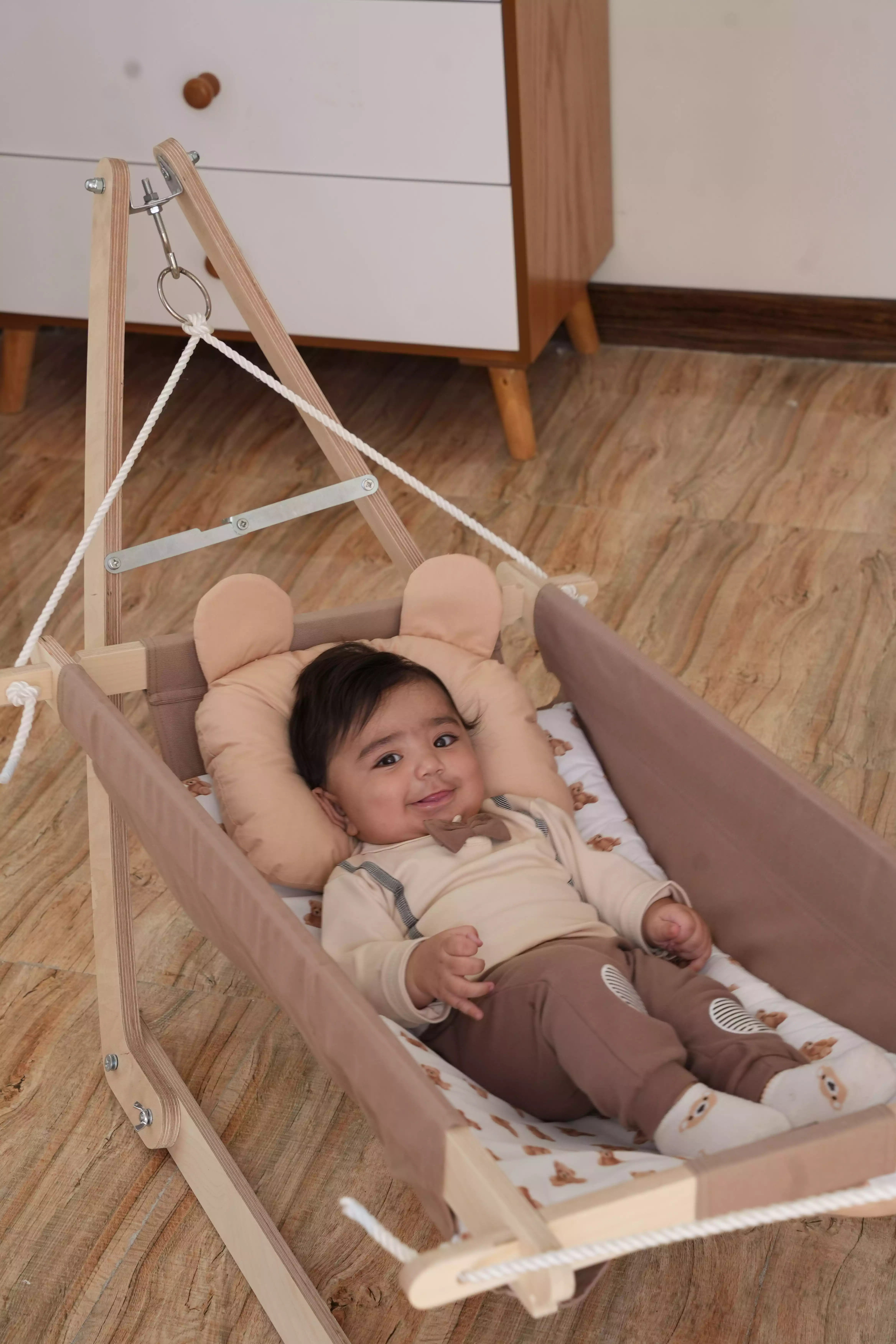 گهواره طرح خرسی شکلاتی