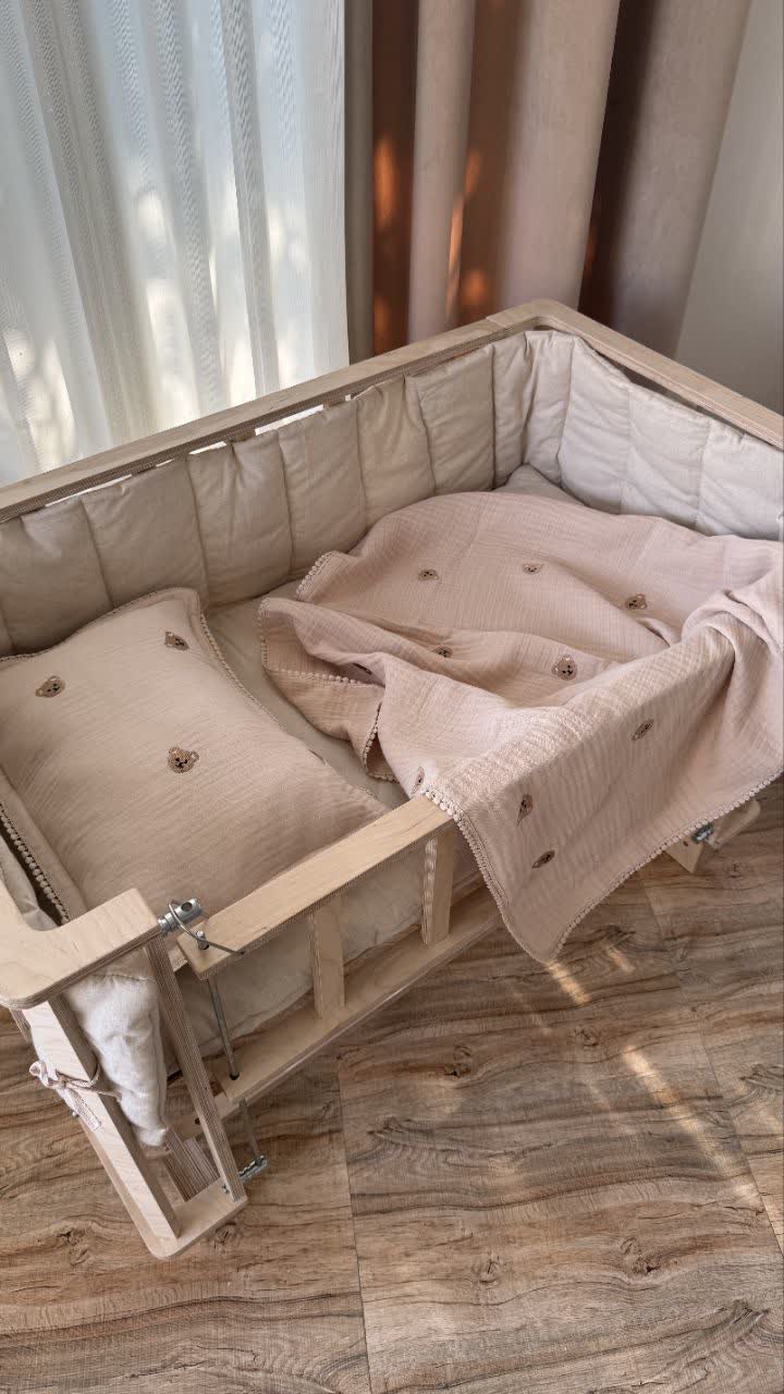 روانداز روبالشی موسلین  طرح تدی