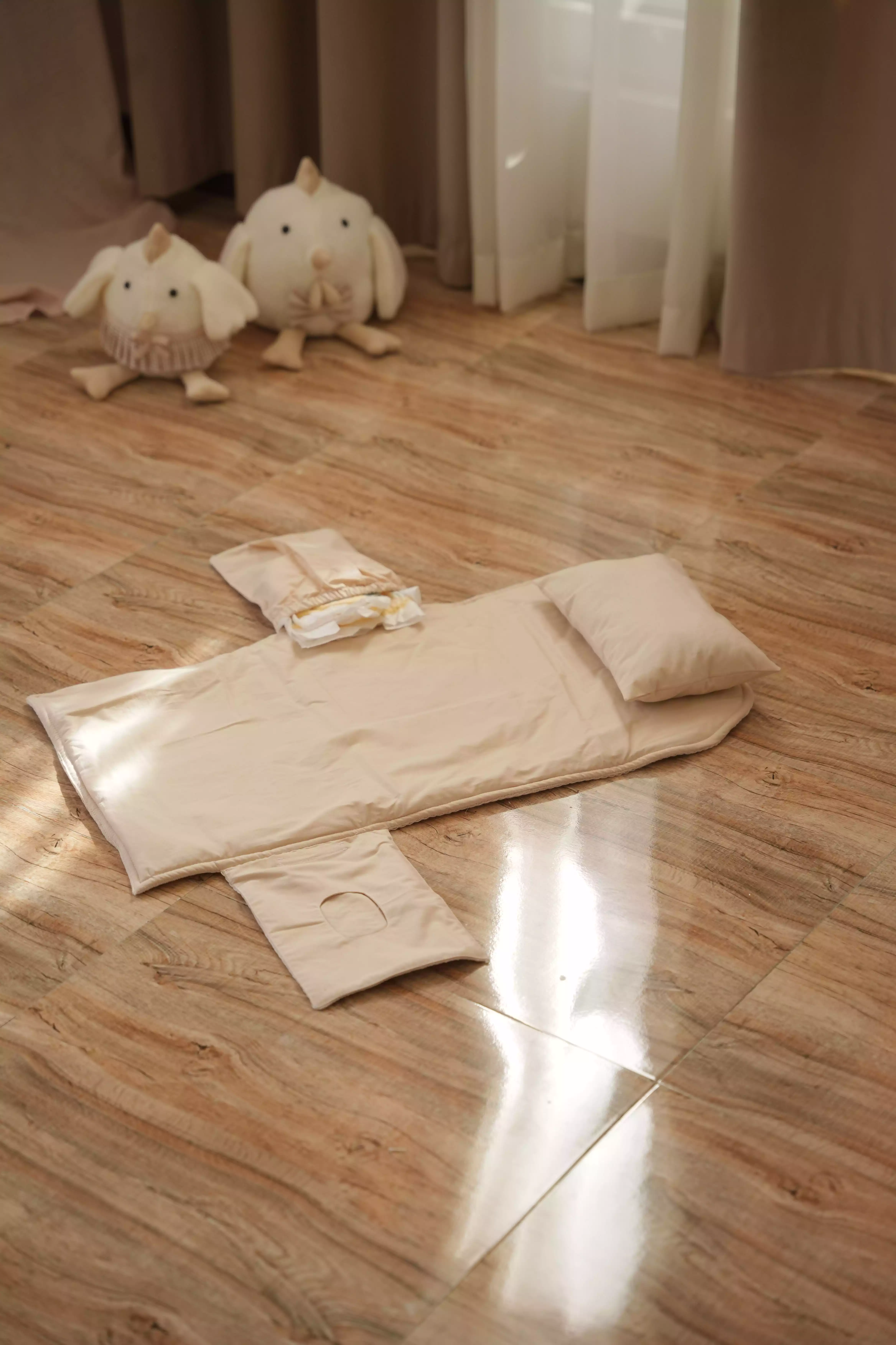 زيرانداز تعويض پیکه گیس بافت ساده کرم